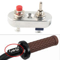 Mini Dual Toggle Switch Button 7/8" for Horn Headlight - Silver