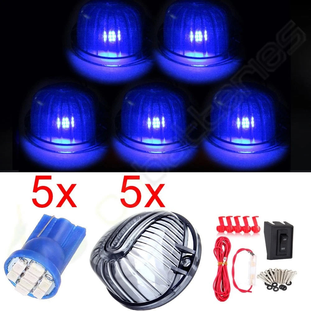 5X T10 LED 8-3020-SMD Smoke Roof Cab Marker for Chevrolet GMC