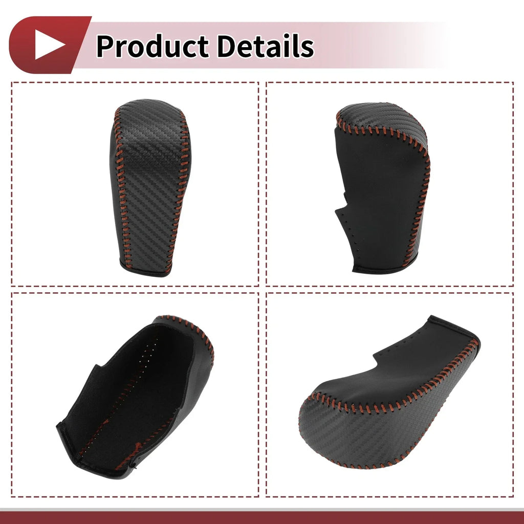 1 Pc Gear Shift Knob Cover for BMW 3 Series E90 (2005-2013) Black Leather