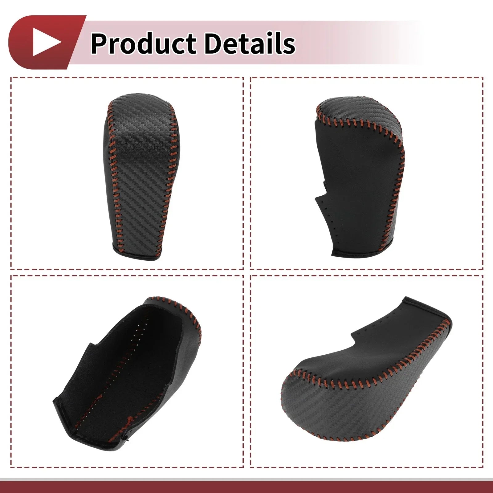 1 Pc Gear Shift Knob Cover for BMW 3 Series E90 (2005-2013) Black Leather