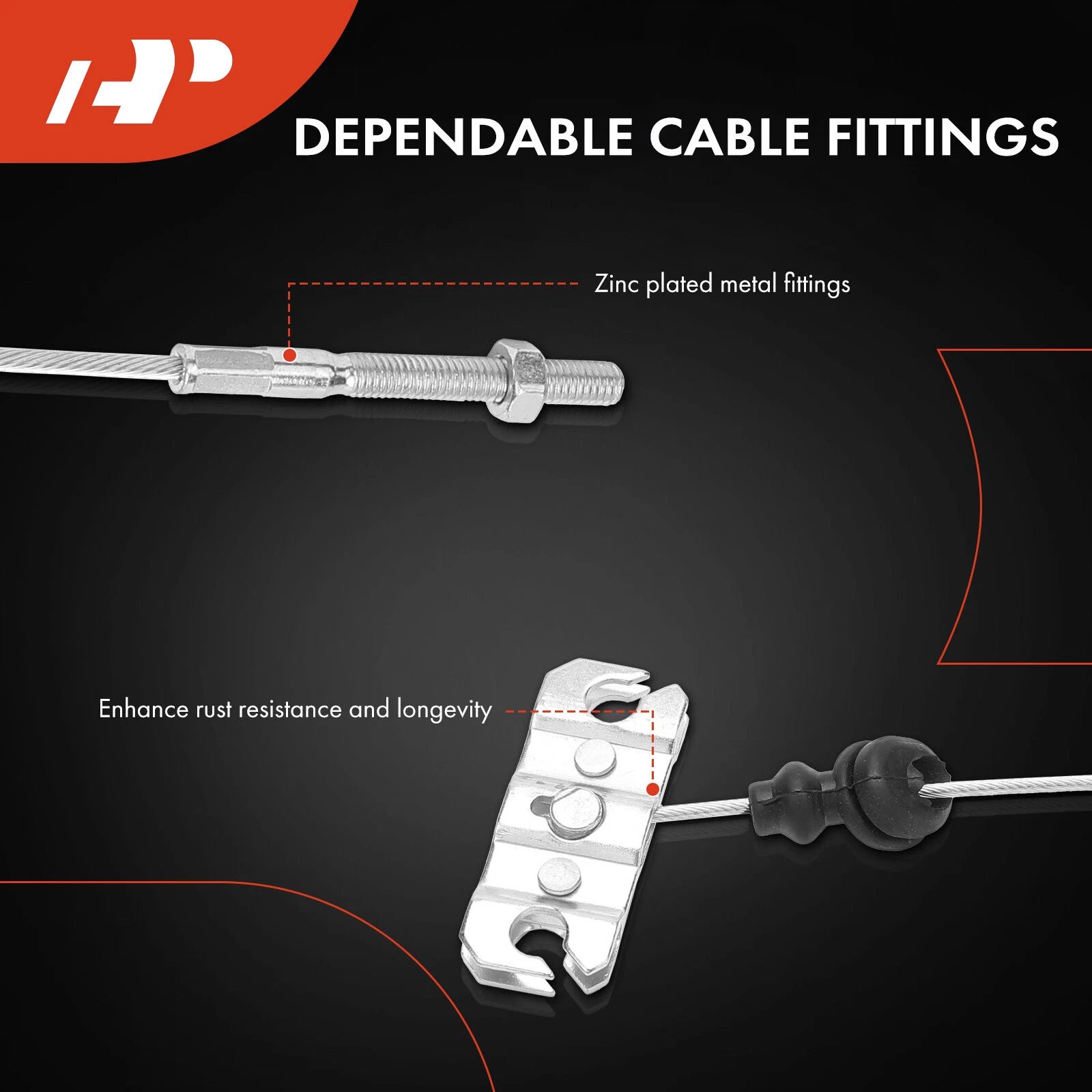 Front Side Parking Brake Cable for Ford Escort Mazda MX-3 (1990-1996)