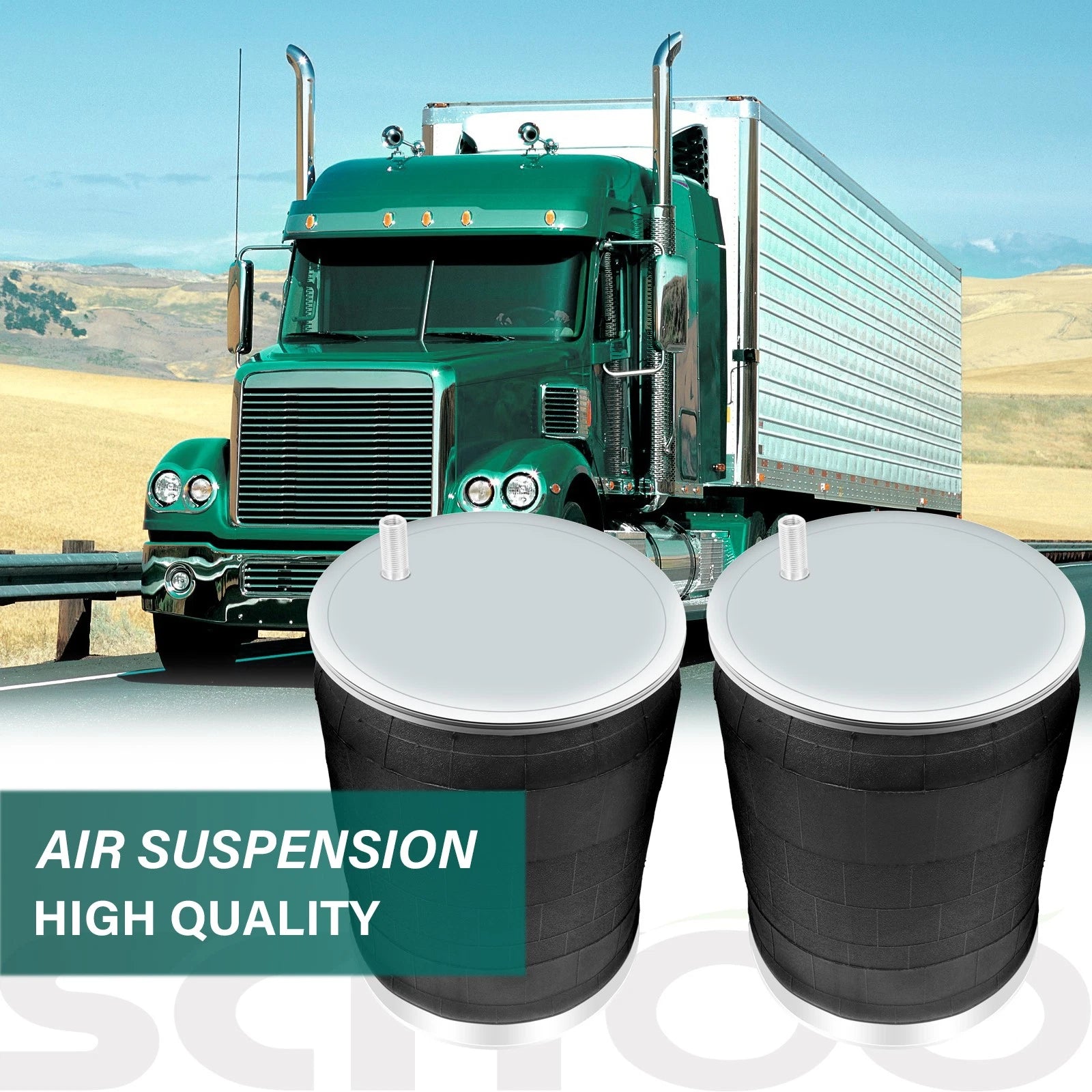 Pair Air Suspension Spring Bags for Hendrickson Goodyear (W01-358-9580, 1R13-118)