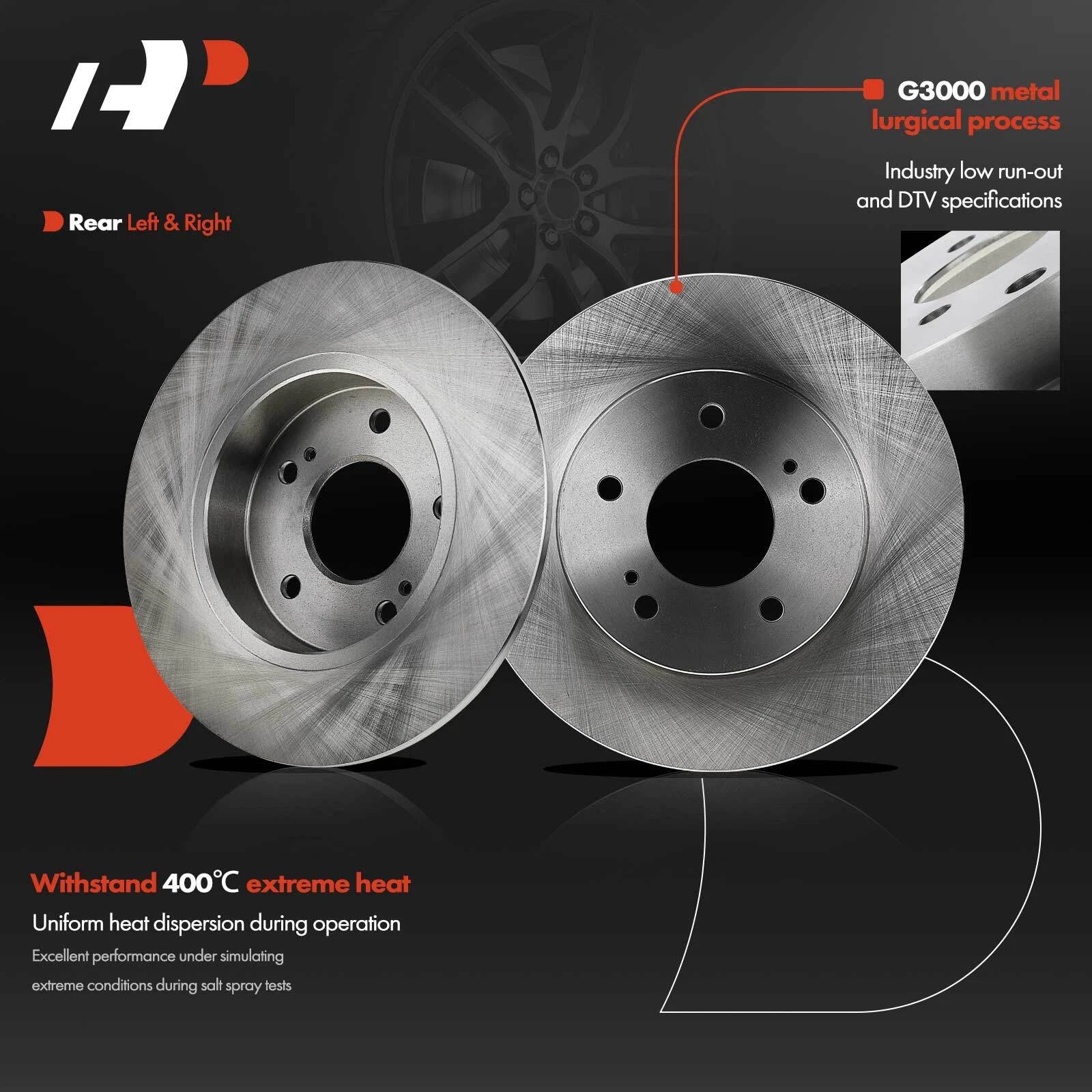 Set of 4 Disc Brake Rotors for Nissan Maxima (1994–1999)