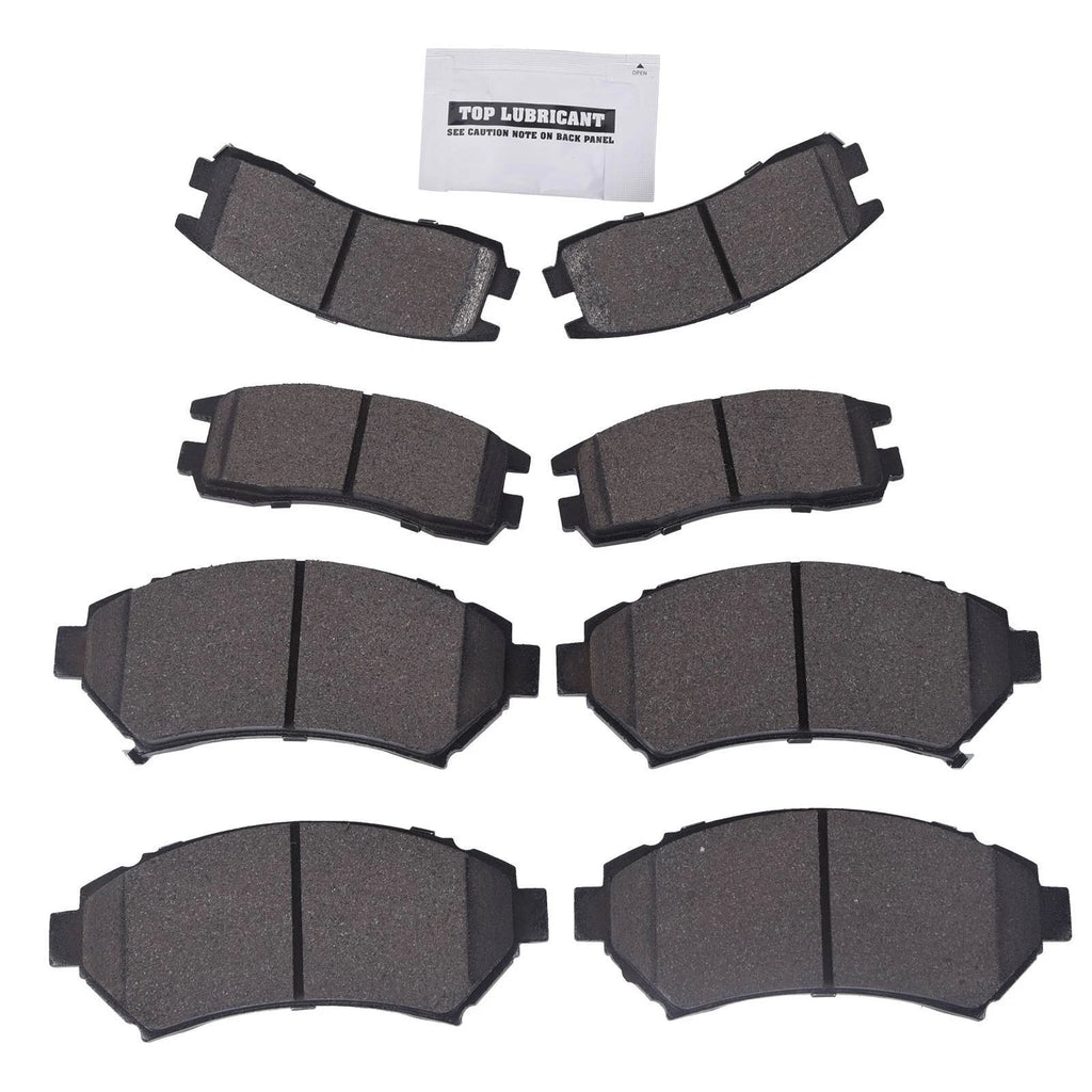Set of 8 Ceramic Brake Pads for Cadillac DeVille, Chevy Venture
