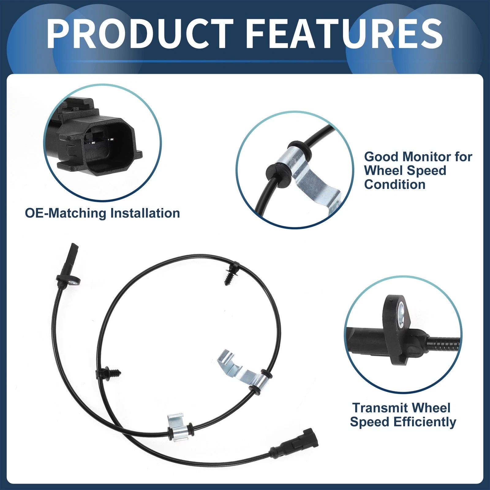 ABS Wheel Speed Sensor for Ford Edge (2015–2023) No.BT4Z2C190A FWD Rear Right