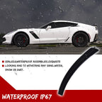 2Pcs Black Front Bumper LED Side Marker Lights for Chevy Corvette C7 (2014–2019)