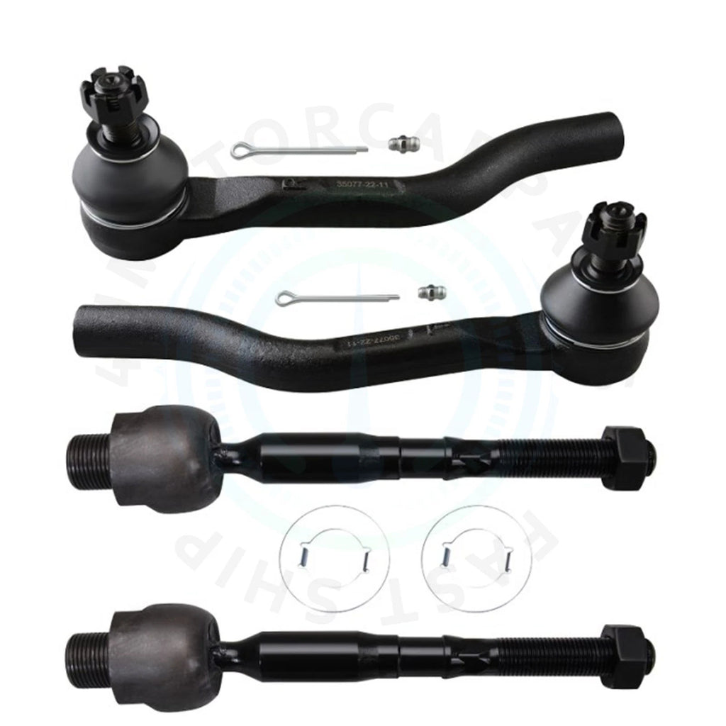 Set of 4 Inner Outer Tie Rod Ends for Acura TLX Honda Accord (2013–2020)