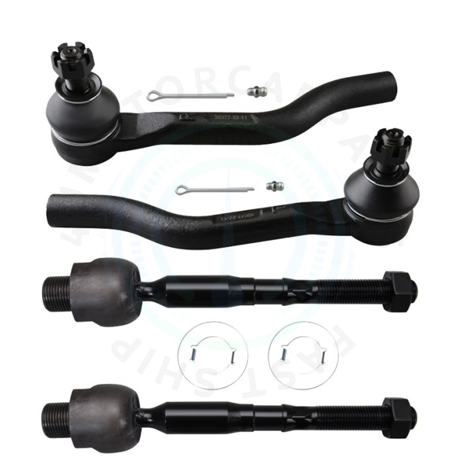 Set of 4 Inner Outer Tie Rod Ends for Acura TLX Honda Accord (2013–2020)