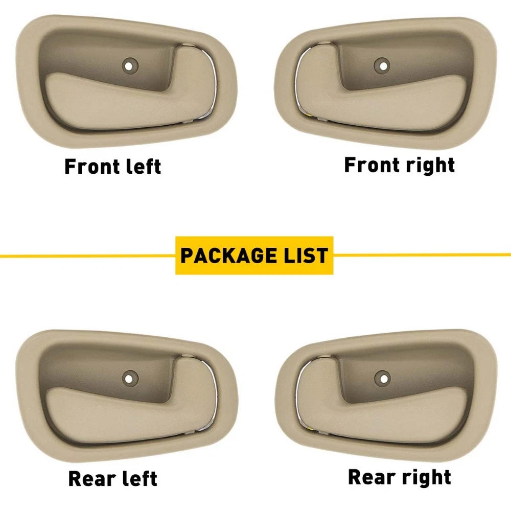 Set of 4 Door Handles for Toyota Corolla (1998–2002) Beige Interior