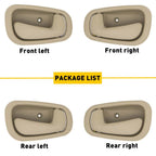 Set of 4 Door Handles for Toyota Corolla (1998–2002) Beige Interior