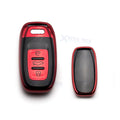 Red Keyless Entry Key Shell Protector Skin for Audi A3 A4 A5 A6 A7 (2013–2021)
