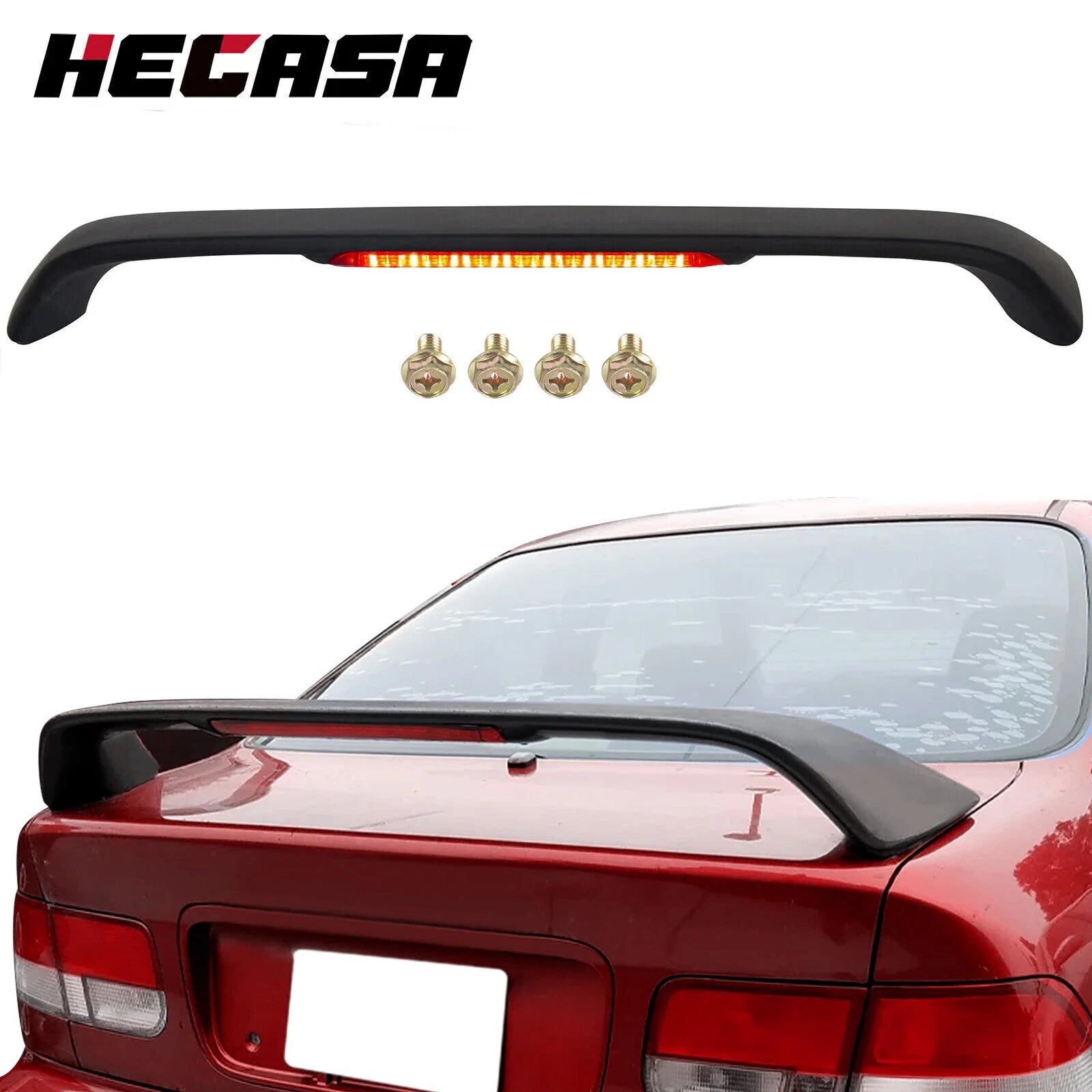 Trunk Spoiler Wing with LED Brake Light for Honda Civic SI (1996–2000)