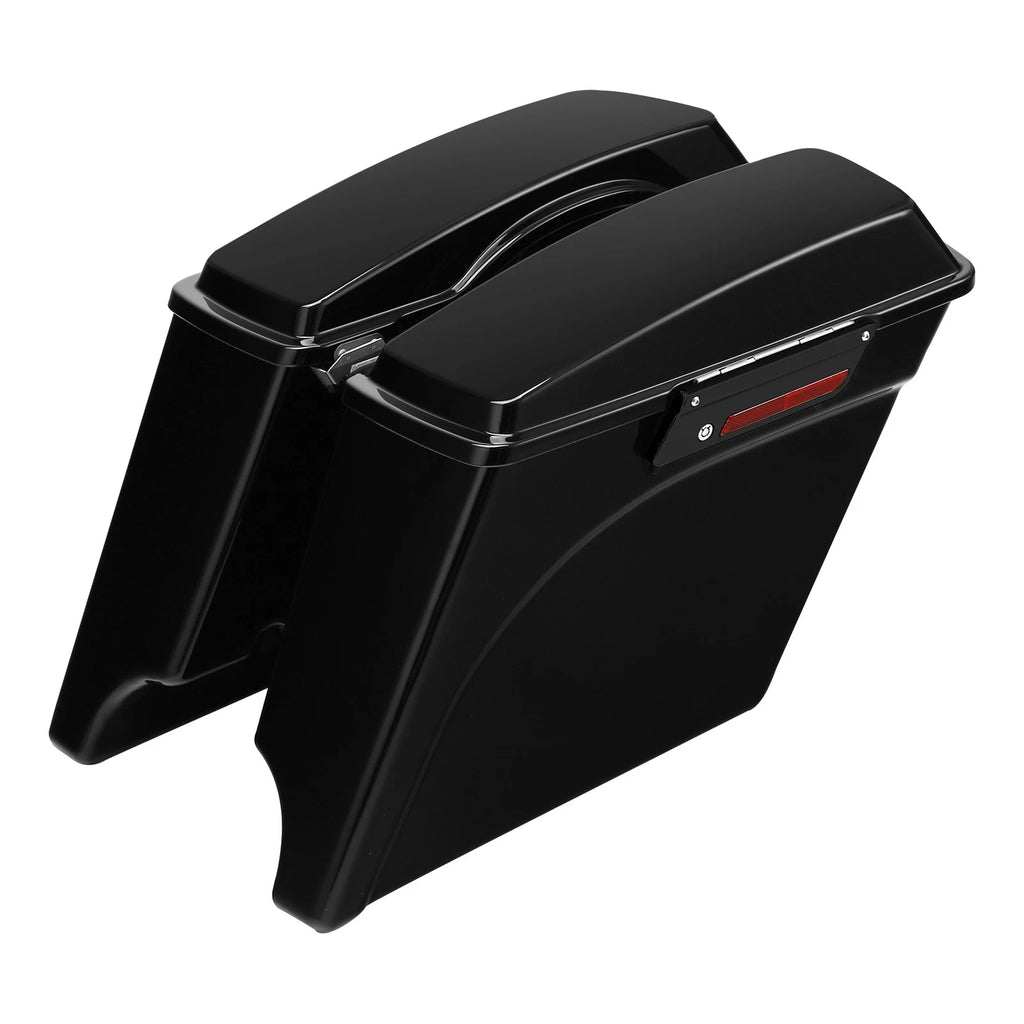 5" Stretched Hard Saddlebags & Conversion Brackets for Harley Softail (1984–2017)