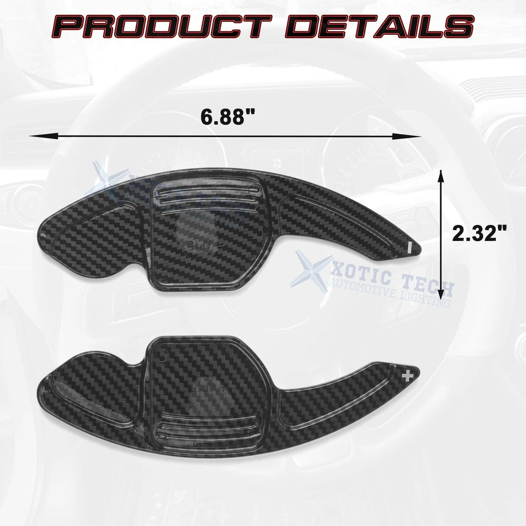 Carbon Fiber Black Paddle Shifter Extension for Audi A4-A7 (2017-2023)