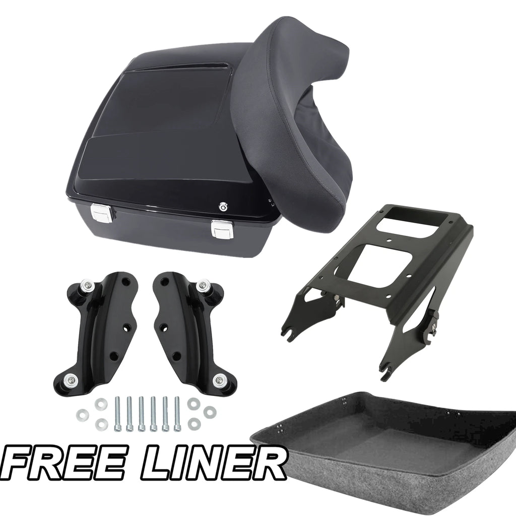 Trunk Backrest Pad Mount Rack Docking Kit for Harley Street Glide (2009–2013)