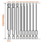 1/4" Hex Magnetic Screwdriver Bit Set H1.5-H10 for Automotive