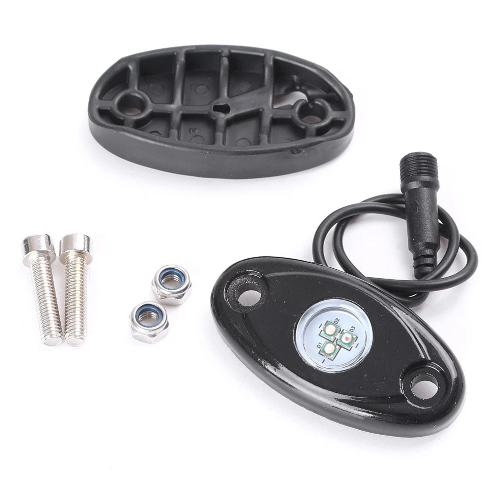 4X RGB LED Rock Lights for Offroad Vehicles (Wireless, Music Flashing)