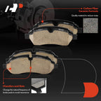 Set of 8 Ceramic Brake Pads for Ford Transit-150 250 350 (2015–2019)