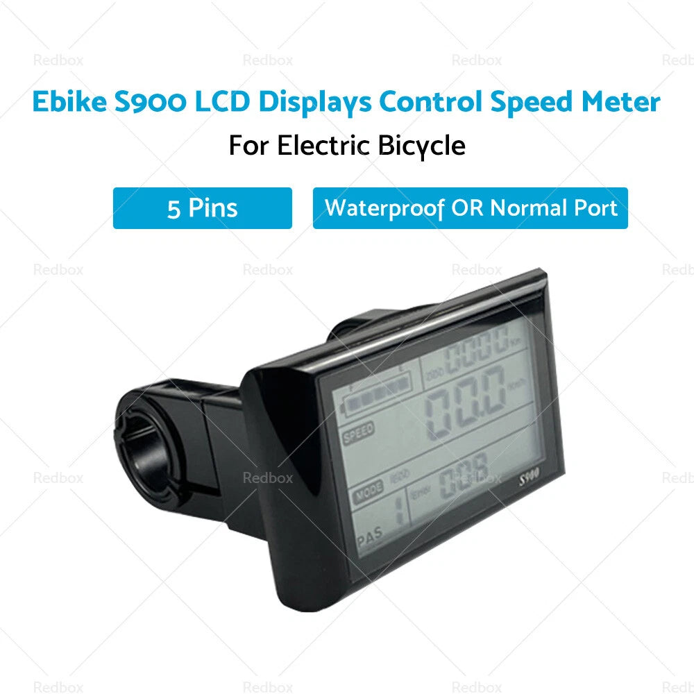 Ebike S900 LCD Display Speedometer for Electric Bicycle (36V, 48V)