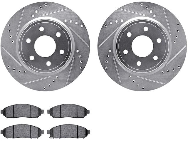 Front Brake Pad and Rotor Kit for Suzuki Equator (2009–2012) QC495NW