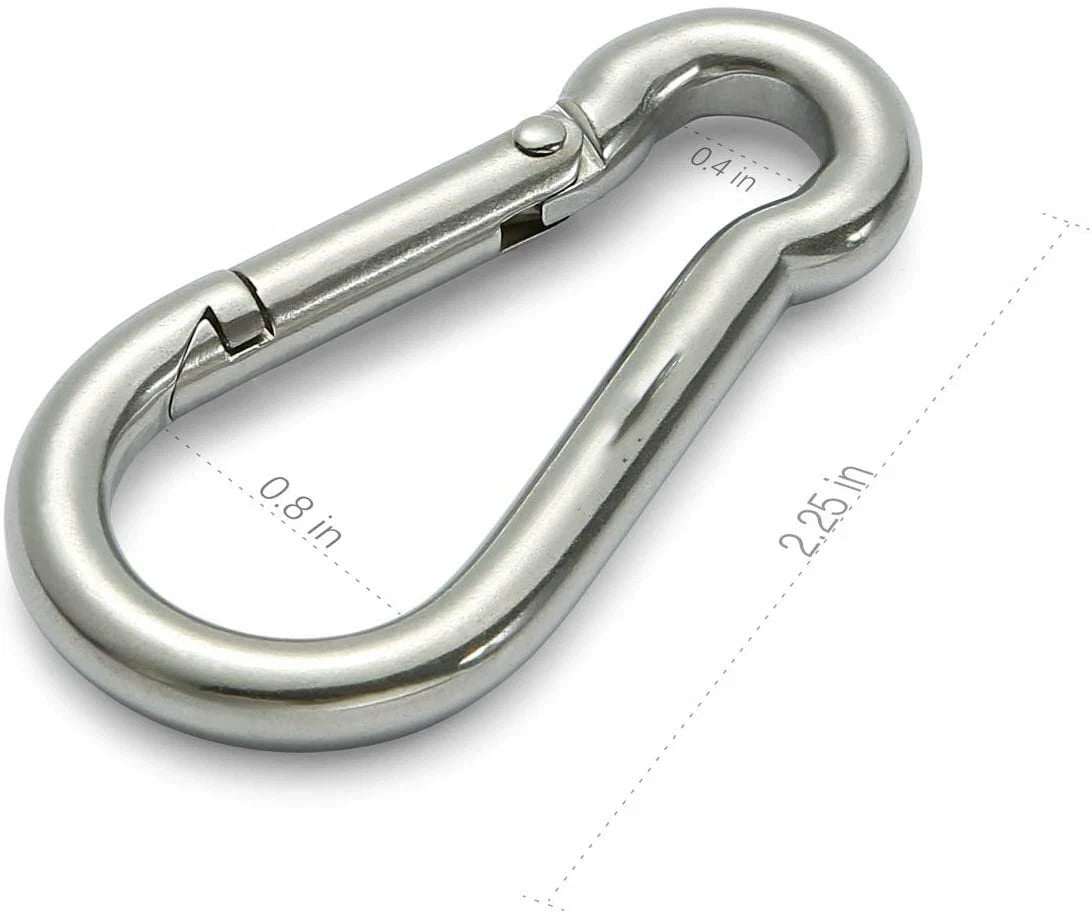 Stainless Steel Spring Snap Hook Carabiner for Universal Use
