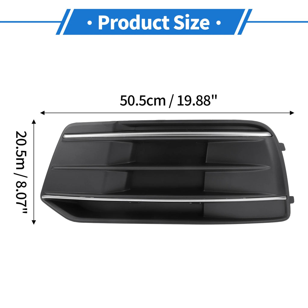 1pc Fog Light Grill for Audi Q5 (2018–2021) No. 80A807679D Black Silver Tone