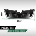 Front Bumper Lower Grille for Subaru Forester (2019–2021) Black Chrome