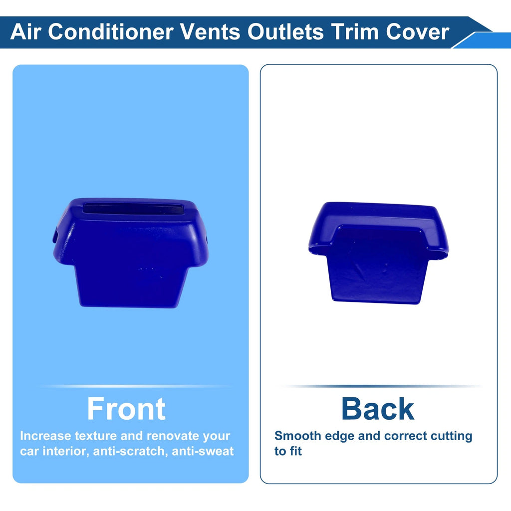 Set of 4 Air Condition Outlet Vent Trim Covers for Ford Bronco (2021–2024) Blue