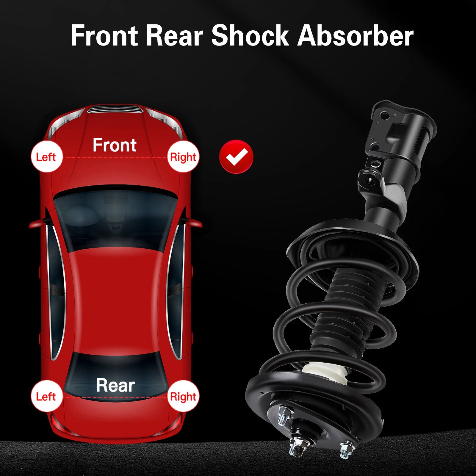 Front Quick Complete Shocks Struts & Coil Springs Pair for Honda CR-V (2002-2006)