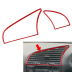 2X Dashboard Air Vent Outlet Cover Trim for BMW 3 Series E36 (1991–1999) Carbon Red