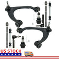 Front Upper Control Arms w/ Ball Joints Tie Rods Kit for Chevy Silverado (2014–2018)