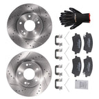 Front Brake Rotors + Ceramic Brake Pads for Hyundai Elantra (2017–2020)