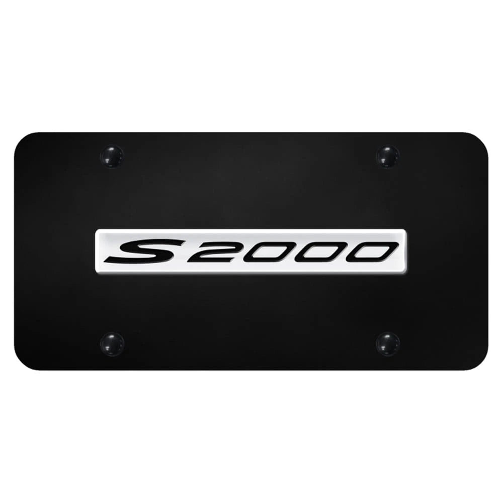Chrome Name on Black License Plate - Officially Licensed for Honda S2000
