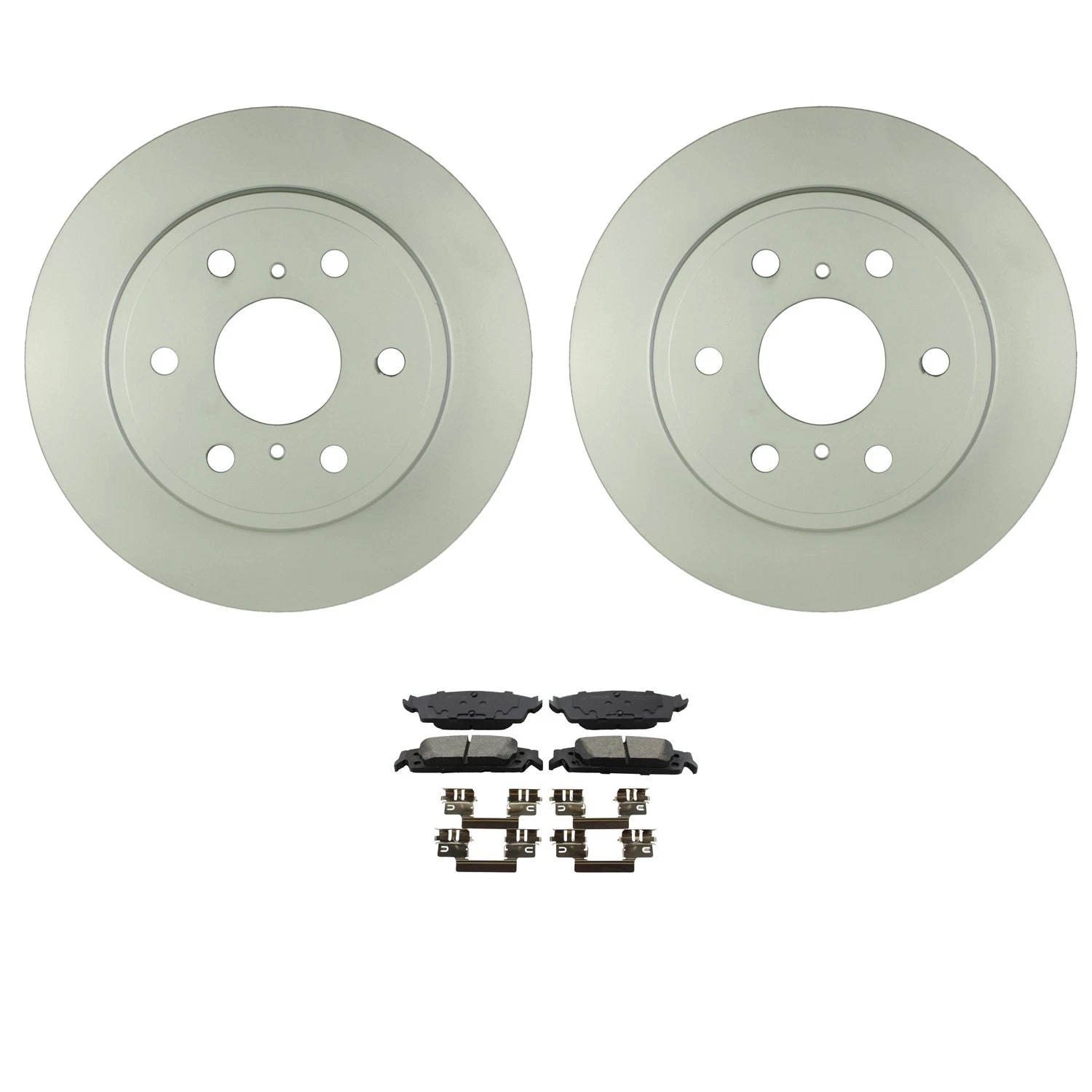 Bosch QuietCast Rear Rotor & Ceramic Disc Brake Pad Kit for Silverado 1500, Yukon (2014–2019)