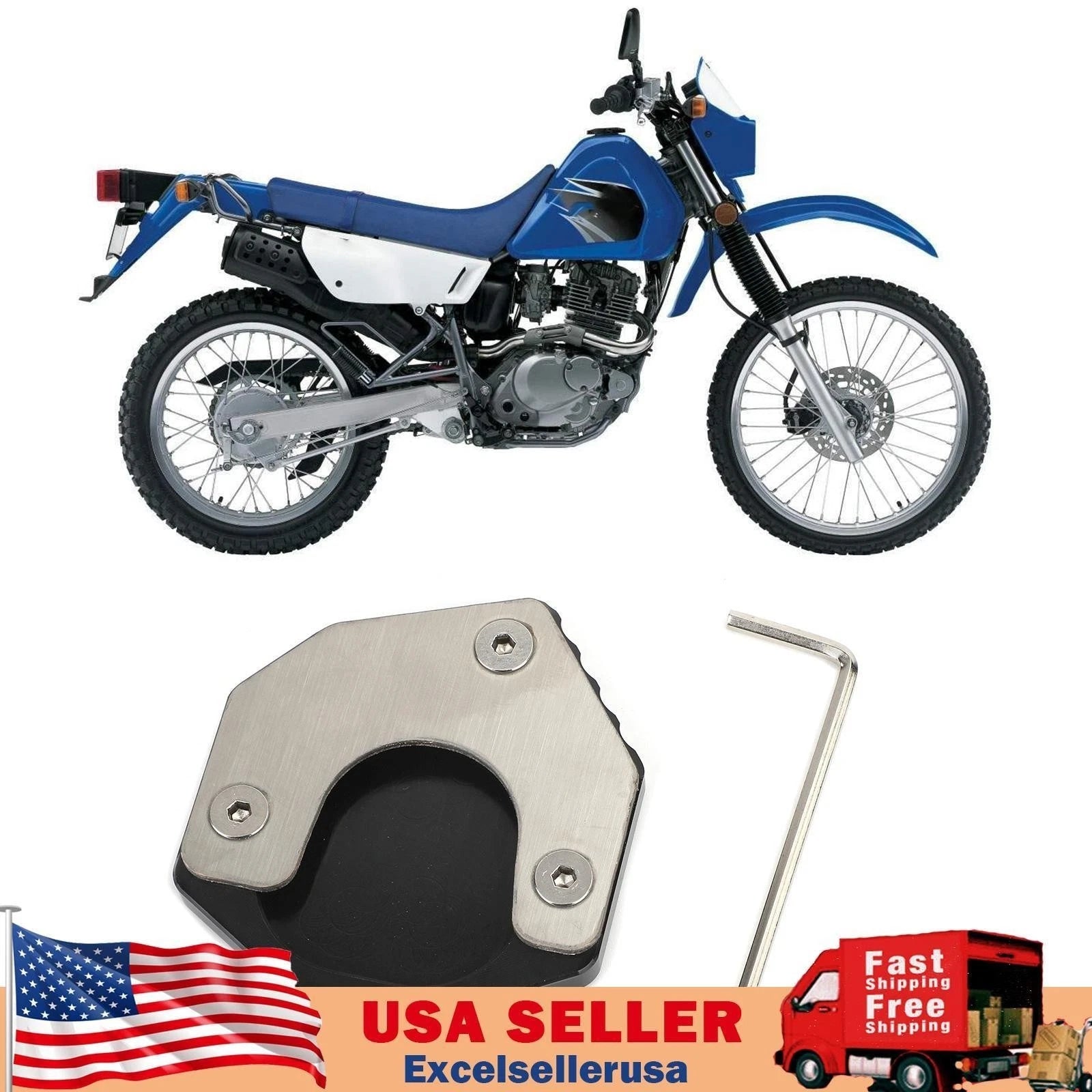 Kickstand Sidestand Enlarged Plate Pad for Suzuki DRZ400S/E DRZ400SM (2000–Present)