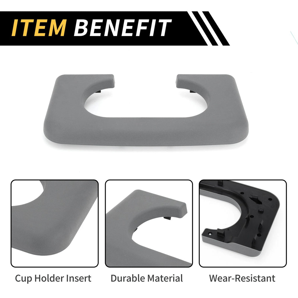Center Console Cup Holder Armrest Pad for Ford F-250 F-350 (1999–2009) Gray