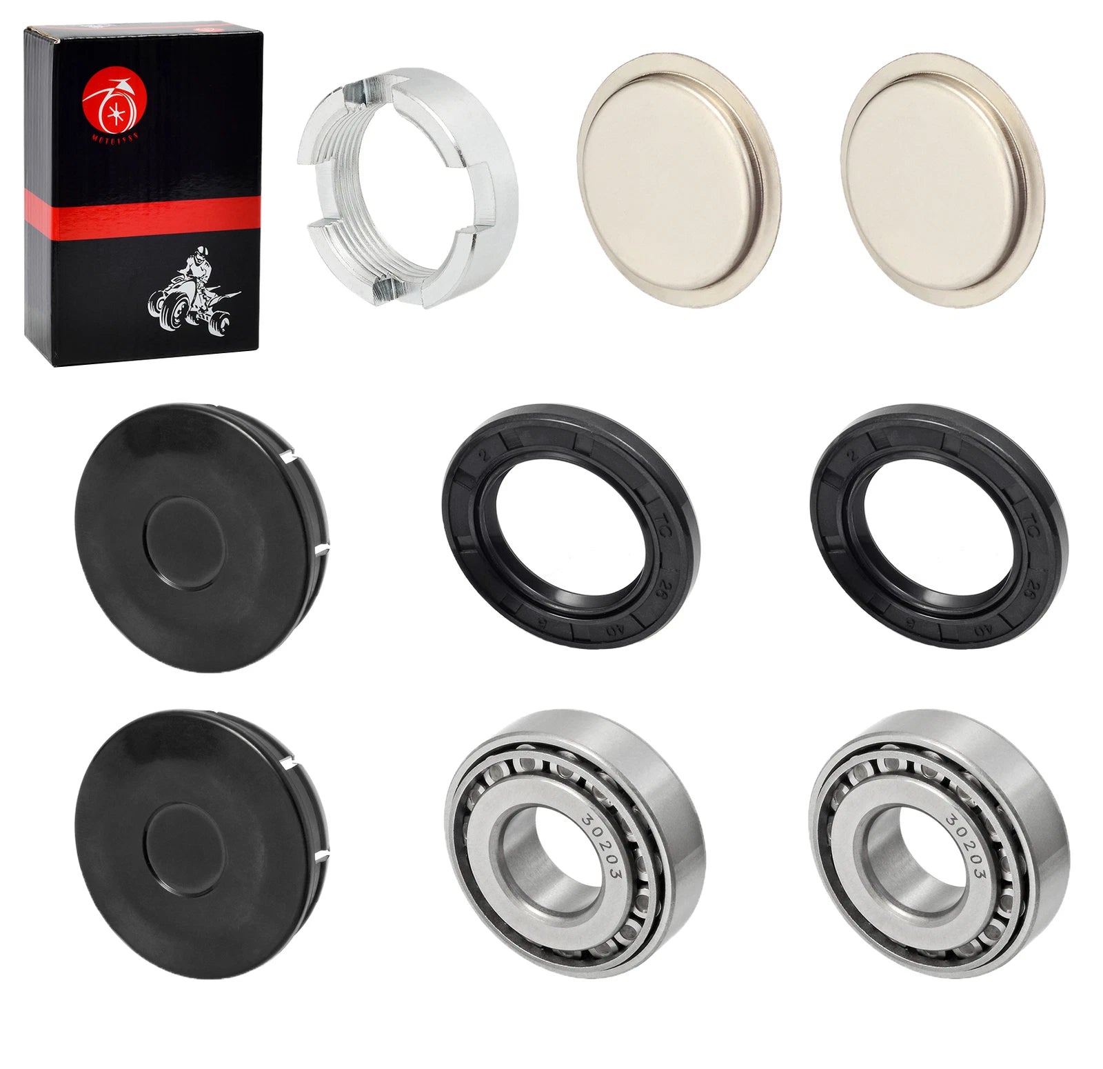 Swingarm Bearing Seal Nut & Cap for Honda Foreman Rubicon 400 450 500 Recon 250 (2000–2023)
