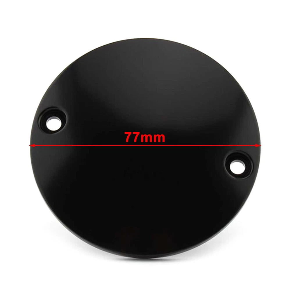 2-Hole Black Domed Points Cover for Harley Softail Bigtwin
