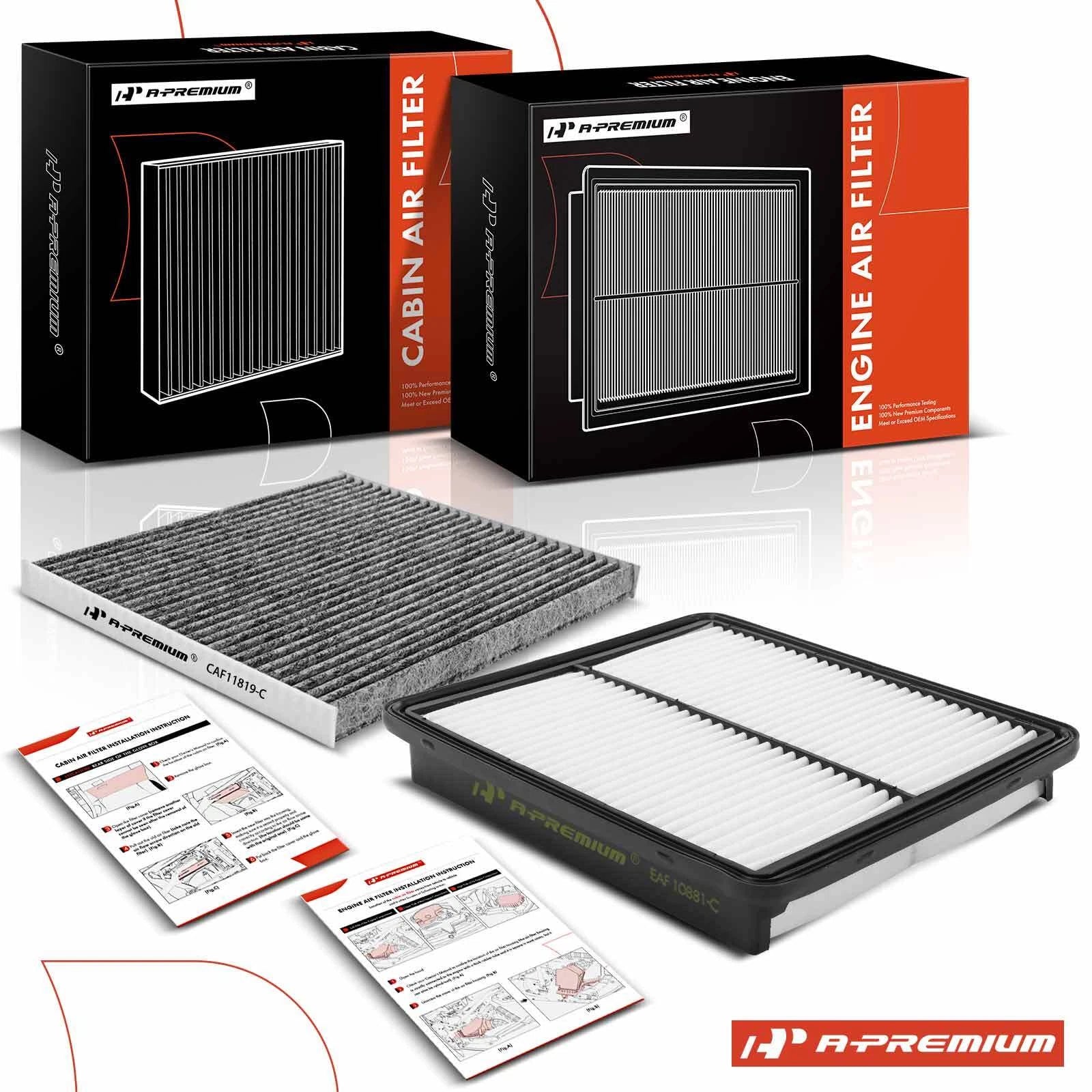 Engine & Activated Carbon Cabin Air Filter for Hyundai Azera (2012–2017)