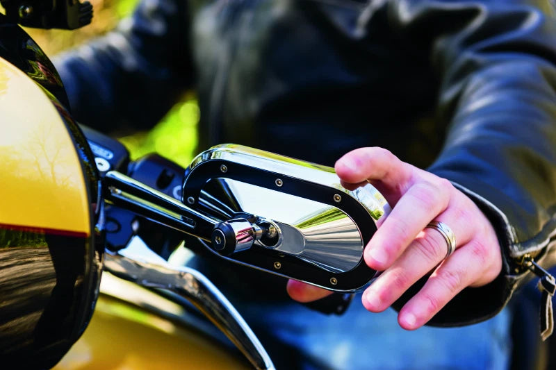 Kuryakyn Heavy Industry Mirrors Chrome/Black for Harley-Davidson