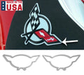 Front and Rear Emblem Stainless Trim Adhesive for 1997–2004 Chevy C5 Corvette
