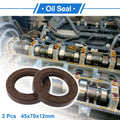 Set of 2 Oil Seal Rotary Shaft Seal FKM Rubber 45x70x12mm