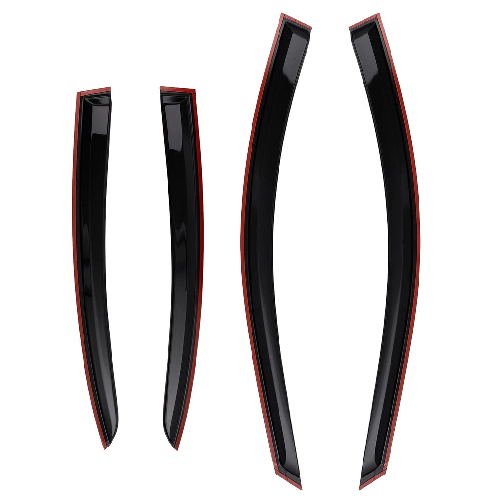 Set of 4 Wind Deflectors Rain Guards for Chevy Cruze (2011–2015) Black