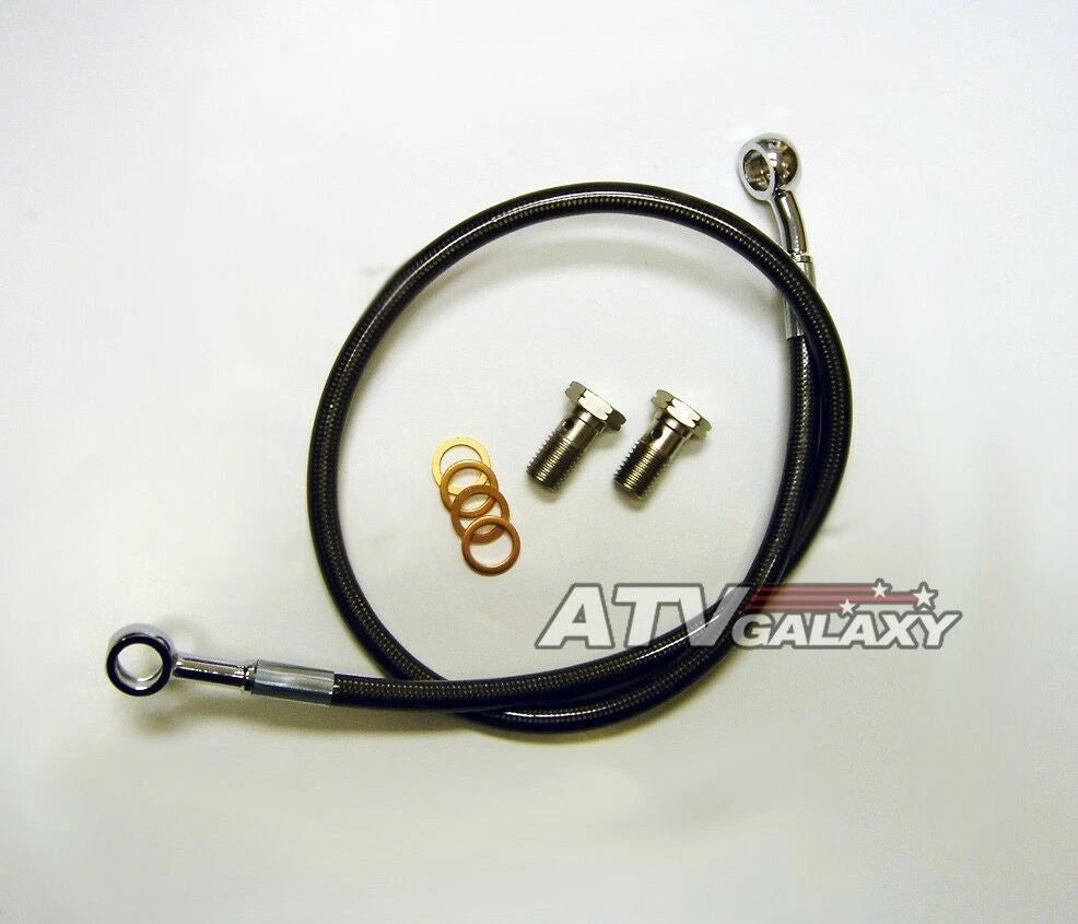 Streamline +6" Extended Steel Braided Rear Brake Line for Raptor 700 (2006–2015)