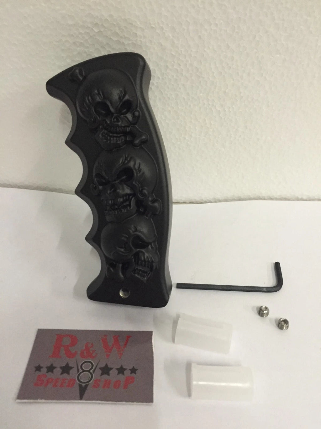 Shift Knob Aluminum Pistol Grip Skull Style for Black Hot Rod Car Universal