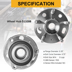 Front or Rear Wheel Bearing and Hubs for Chevy Malibu Equinox Impala GMC Terrain (2008–2023)