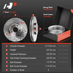 Front Disc Brake Rotors & Ceramic Pads for Nissan Altima (2005–2006)