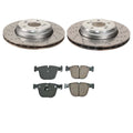 SHW Performance Rear Brake Rotors & Akebono Pads Kit for BMW E82 E90 E92 E93 (2007–2013)