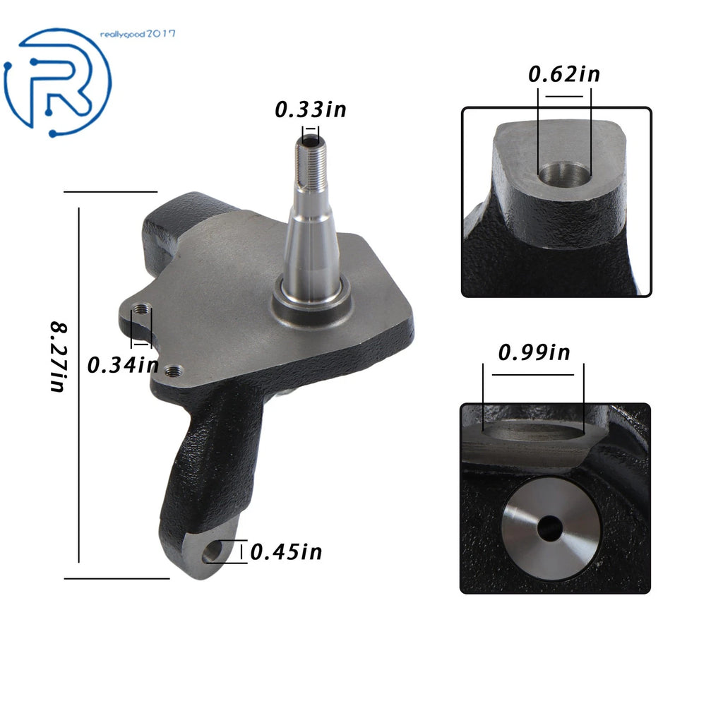 2Pcs 2.5" Drop Spindles for VW Beetle (1950–1965)