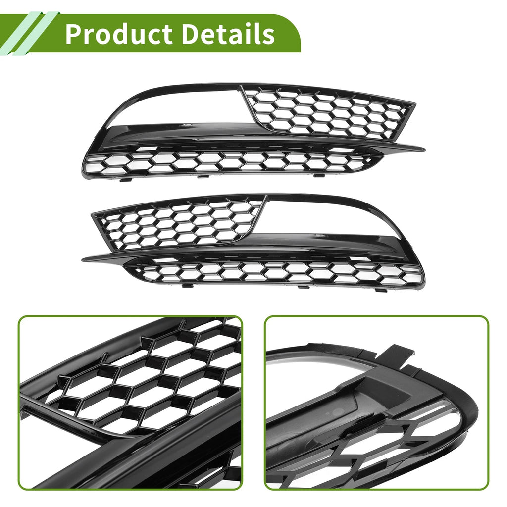 1 Pair Fog Light Grill for Audi A5 (2013–2016) No. 8T0807681H/8T0807682H